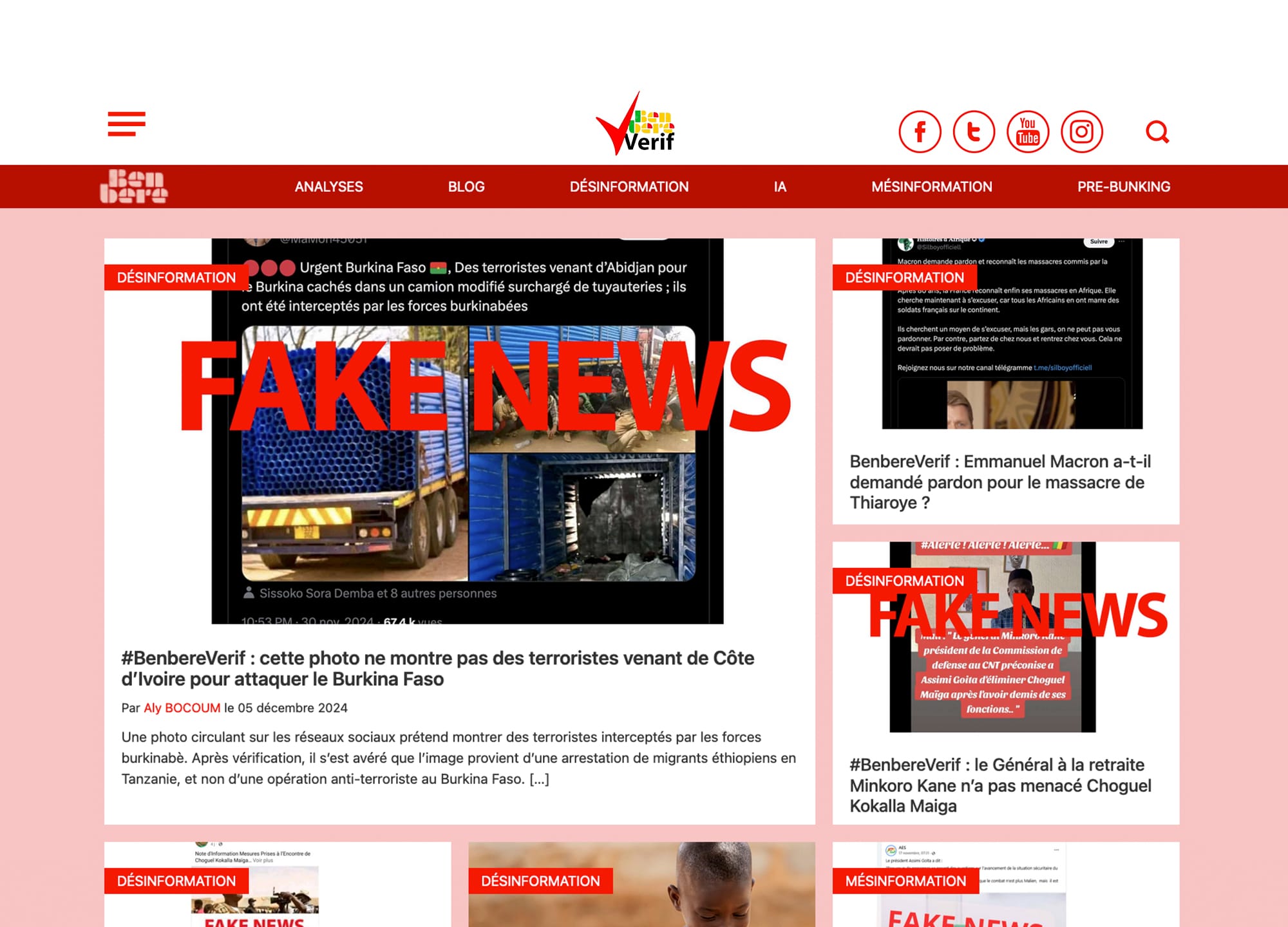 Désinformation au Mali : La plateforme Benbere en première ligne